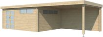Woodlands Blokhut Modern met Overkapping en Dakisolatie 905 x 385 cm