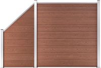 vidaXL Schuttingset - Composiet - Bruin - 273x186 cm