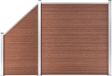 vidaXL Schuttingset - Composiet - Bruin - 273x186 cm