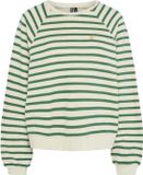 PIECES - PCGRETA LS EMB UB SWEAT NOOS - Dames sweater - Maat S - Katoen/Polyester/Viscose - Cloud Dancer