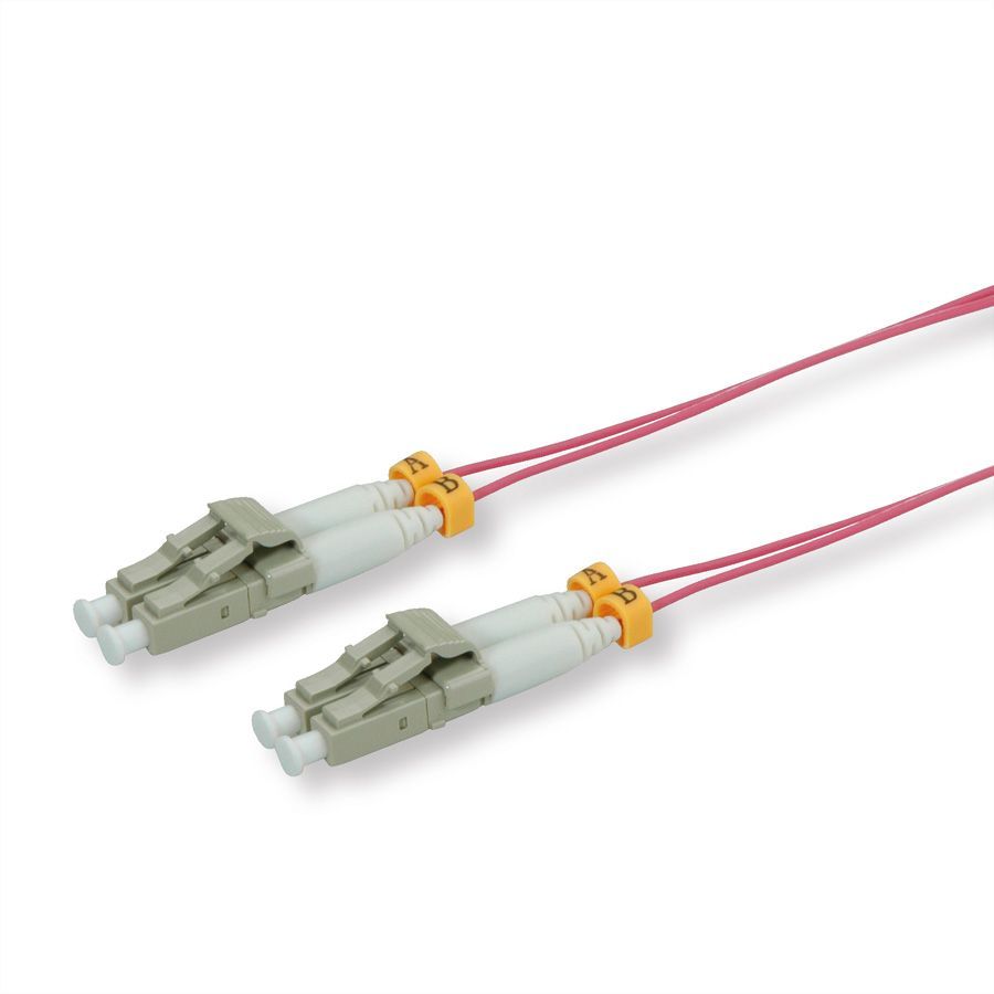 ROLINE LC Duplex Optical Fiber kabel / extra dun - paars - 10 meter