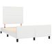 Cadre de lit en similicuir blanc 120x190 cm (matelas non inclus)