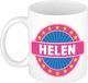Bellatio Decorations - Helen voornaam - koffiemok - beker - wit/roze - 300 ml