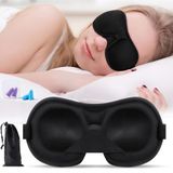 Brencco Slaapmasker, 2 paar oordopjes, 3D-nachtmasker, anti-licht, ultrazacht en comfortabel, verstelbaar, voor mannen/vrouwen/kinderen/yoga