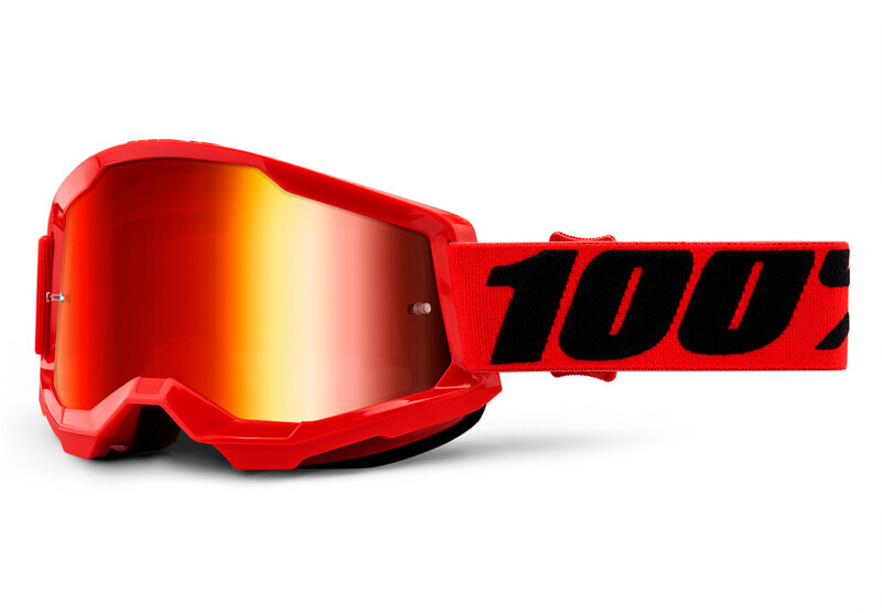 100% Strata Anti-Fog Goggles Gen2, red/mirror