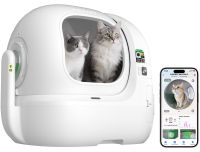Merkloos Zelfreinigende kattenbak - Automatisch - 76 L - Met app-bediening en camera - Wit