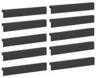 Acier profil de recouvrement pour bordure de jardin 10 pcs 100 x 6 x 15 cm