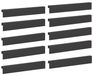 Acier profil de recouvrement pour bordure de jardin 10 pcs 100 x 6 x 15 cm