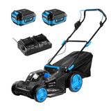 HÖGERT TECHNIK Accugrasmaaier 43 cm 2 x 18 V borstelloos