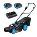 HÖGERT TECHNIK Accugrasmaaier 43 cm 2 x 18 V borstelloos