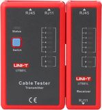 Uni-T Netwerk Kabeltester - RJ45 (8P8C) + RJ11 (6P4C) - UT681L - Rood