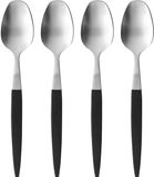 Gense Focus de Luxe Dessertlepel 16,8 cm 4 stuks Zwart/Mat staal