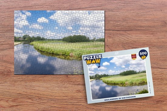 MuchoWow Puzzel Gras - Water - Giethoorn - Legpuzzel - Puzzel 500 stukjes