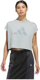 Adidas Western Florals Big Logo Graphic T-shirt Korte Mouwen Grijs XL Vrouw