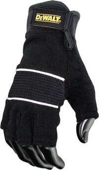 DeWalt Werkhandschoenen halve vingers zwart DPG213L EU - Maat 9
