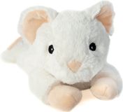 Habibi Warmte/magnetron opwarm knuffel - Muis - wit - 30 cm - pittenzak
