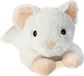 Habibi Warmte/magnetron opwarm knuffel - Muis - wit - 30 cm - pittenzak