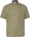 s.Oliver - Hommes - Coupe Regular - Chemise douce à manches courtes et broderie - Vert olive - XXL