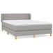 vidaXL Boxspringbed met matras, stof, lichtgrijs, 140x200 cm