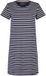 By Louise Dames Lang Nachthemd Korte Mouw Donkerblauw/Wit Gestreept - Maat L