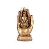 lachineuse Guanyin Godin Boeddha Hand, Goud, Hars, 17 cm Hoog x 8,5 cm Breed, Woondecoratie