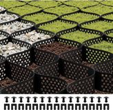 StarTech HDPE HDPE-geogrid – grasmatten en grindmatten – honingraatstructuur 520x270x10 cm – grindwaben voor landschapsarchitectuur