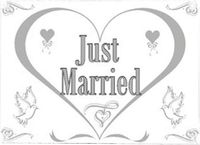 Merkloos / Sans marque Folat Bv Bruiloft Just Married gevelvlag 150 x 100 cm