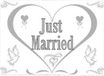 Merkloos / Sans marque Folat Bv Bruiloft Just Married gevelvlag 150 x 100 cm