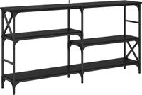 vidaXL Wandtafel Zwart Eiken 150 x 29 x 76,5 cm Bewerkt Hout