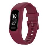 Strap-it siliconen bandje - bordeaux - Geschikt voor Garmin Vivosmart 5