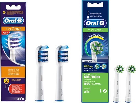 Oral-B ORAL-B - Opzetborstels - TRIZONE + CROSS ACTION - Elektrische tandenborstel borsteltjes - Voor een stralend gebit - COMBIDEAL