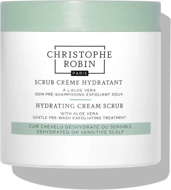 Christophe Robin Hydrating Cream Scrub with Aloe Vera 250ml - Normale shampoo vrouwen - Voor Alle haartypes
