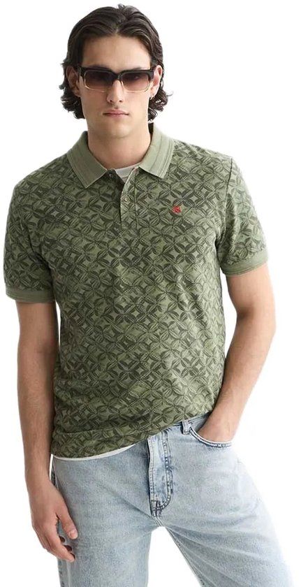 Scotch & Soda Regular Fit Korte Mouw Poloshirt Groen XL Man