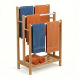 Merkloos / Sans marque Relaxdays Handdoekrek - 46x86x24 cm - Natuur-Wit
