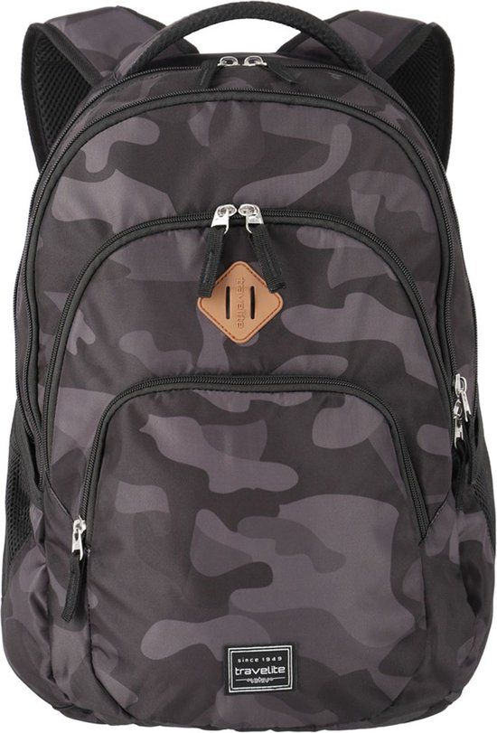 travelite Basic Melange Backpack 22L - Camouflage Grijs
