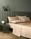 Jeu de literie pour lit double, 100% coton, couleur taupe, dimensions 240x280 cm