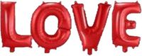 Folat - Folie letters love rood 36cm lucht