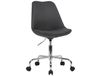 FineBuy fauteuil tissu, chaise design pivotante avec dossier, chaise de bureau avec charge maximale de 110 kg, chaise coque avec roulettes, chaise pivotante