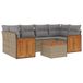 vidaXL 7-delige Loungeset met kussens, polyrattan, beige
