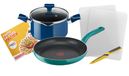 Tefal Chefclub G804S404 - Set de casseroles - 5 pièces - Bleu/Vert