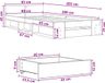 vidaXL Bedframe met opbergruimte met lade Oud hout 80 x 200 cm