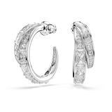 Swarovski Vienna Creolen, Gemengde Slijpsels, Wit, Rodium Verguld