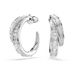 Swarovski Vienna Creolen, Gemengde Slijpsels, Wit, Rodium Verguld