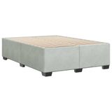 vidaXL Bedframe zonder matras, lichtgrijs, 140x190 cm, fluweel
