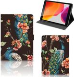 B2Ctelecom iPad Flip Case Pauw met Bloemen