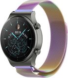 Strap-it Huawei Watch GT 2 Pro Milanese band - regenboog - 22mm