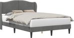 vidaXL Bedframe met hoofdeinde, donkergrijs, 120 x 200 cm, fluweel