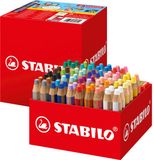 STABILO woody 3 in 1 - Kleurpotloden - Schoolverpakking met 76 stuks & 4 puntenslijpers