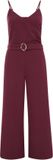 WE Fashion Dames jumpsuit met ceintuur Vintage red XXL