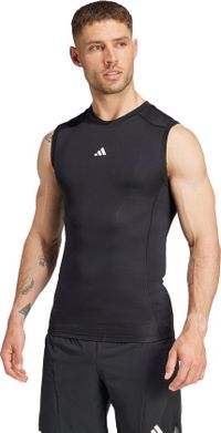 adidas Performance TECHFIT Compression Training Mouwloos Shirt Heren Zwart L